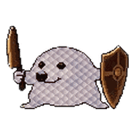 Diamond Rank skin: a crystalline diamond dog with a sword and shield.